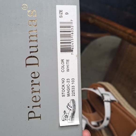 Pierre Dumas white studded platform sandal sz9 - Picture 7 of 7